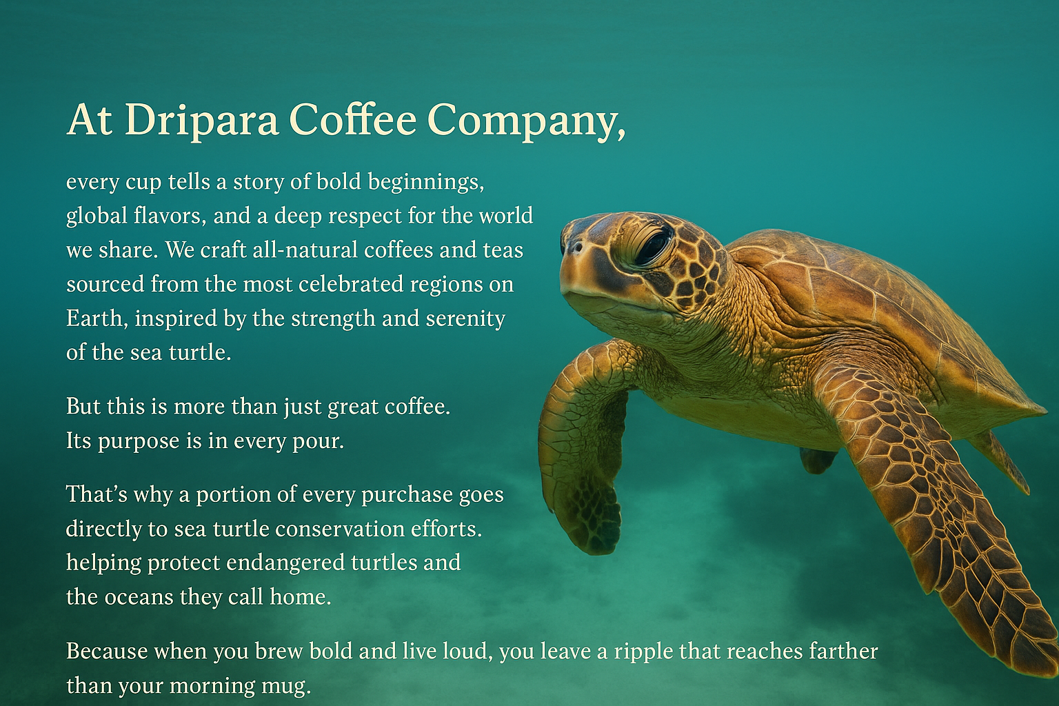 Dripara Coffee Company Sea Turtle Conservation