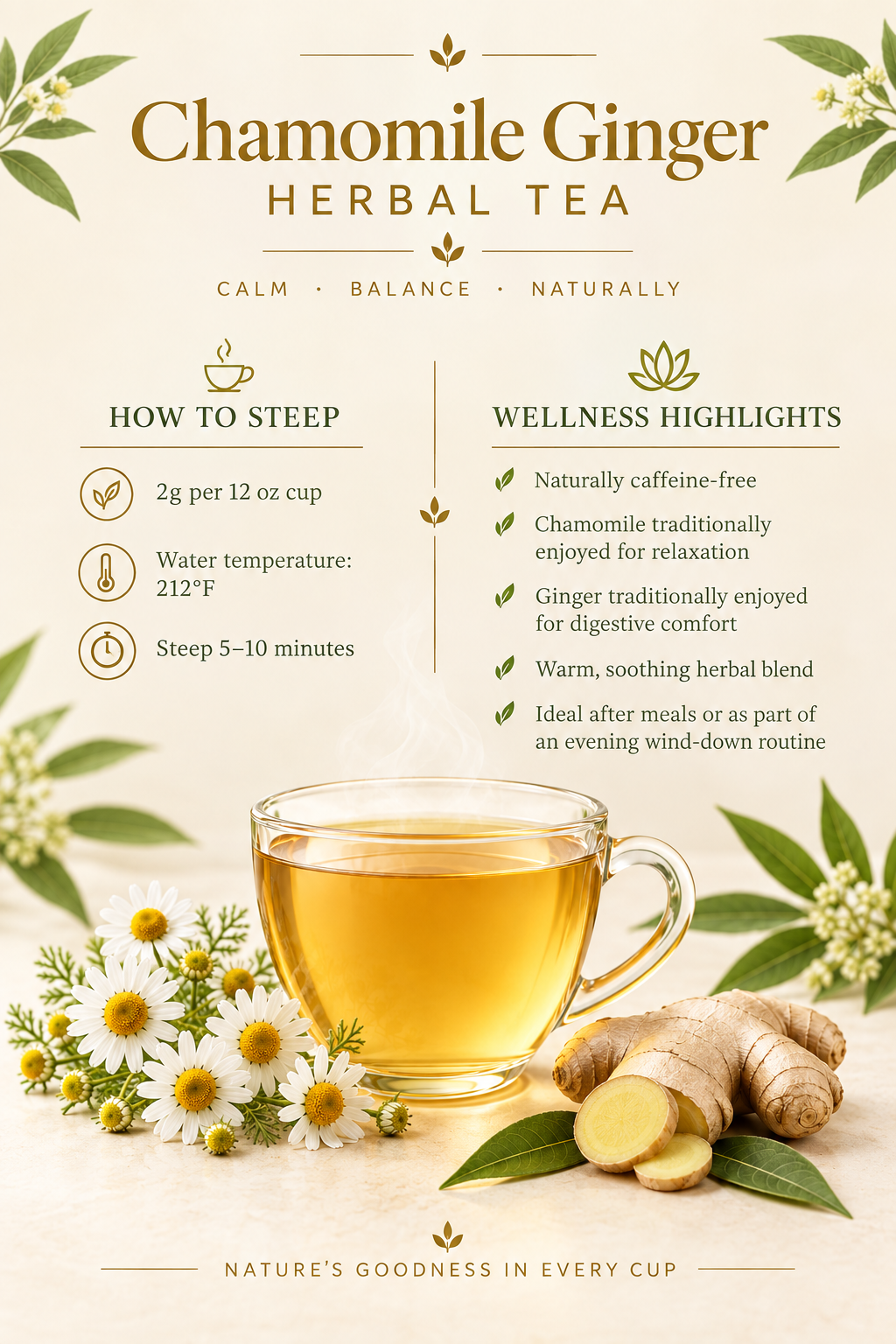 Chamomile Ginger Herbal Tea
