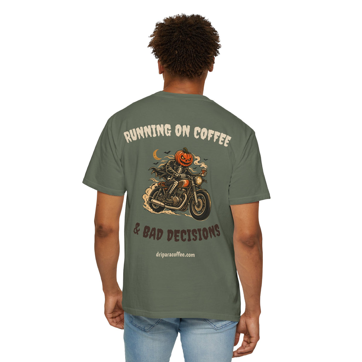 Running on Coffee & Bad Decisions Halloween Tee