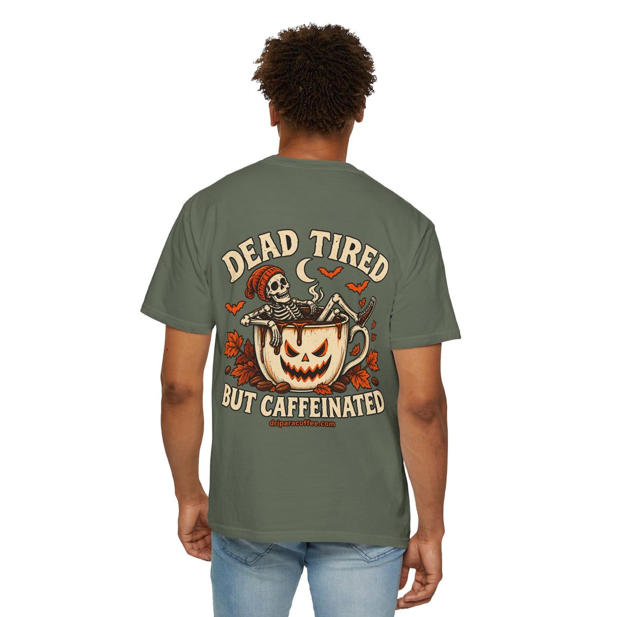 Dead Tired But Caffeinated Halloween Tee