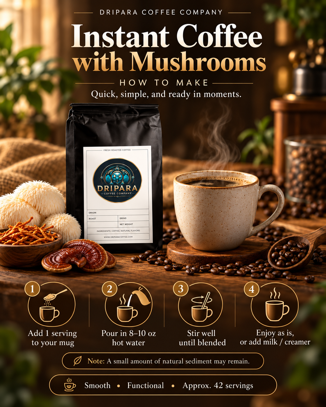 Instant Coffee with Mushrooms