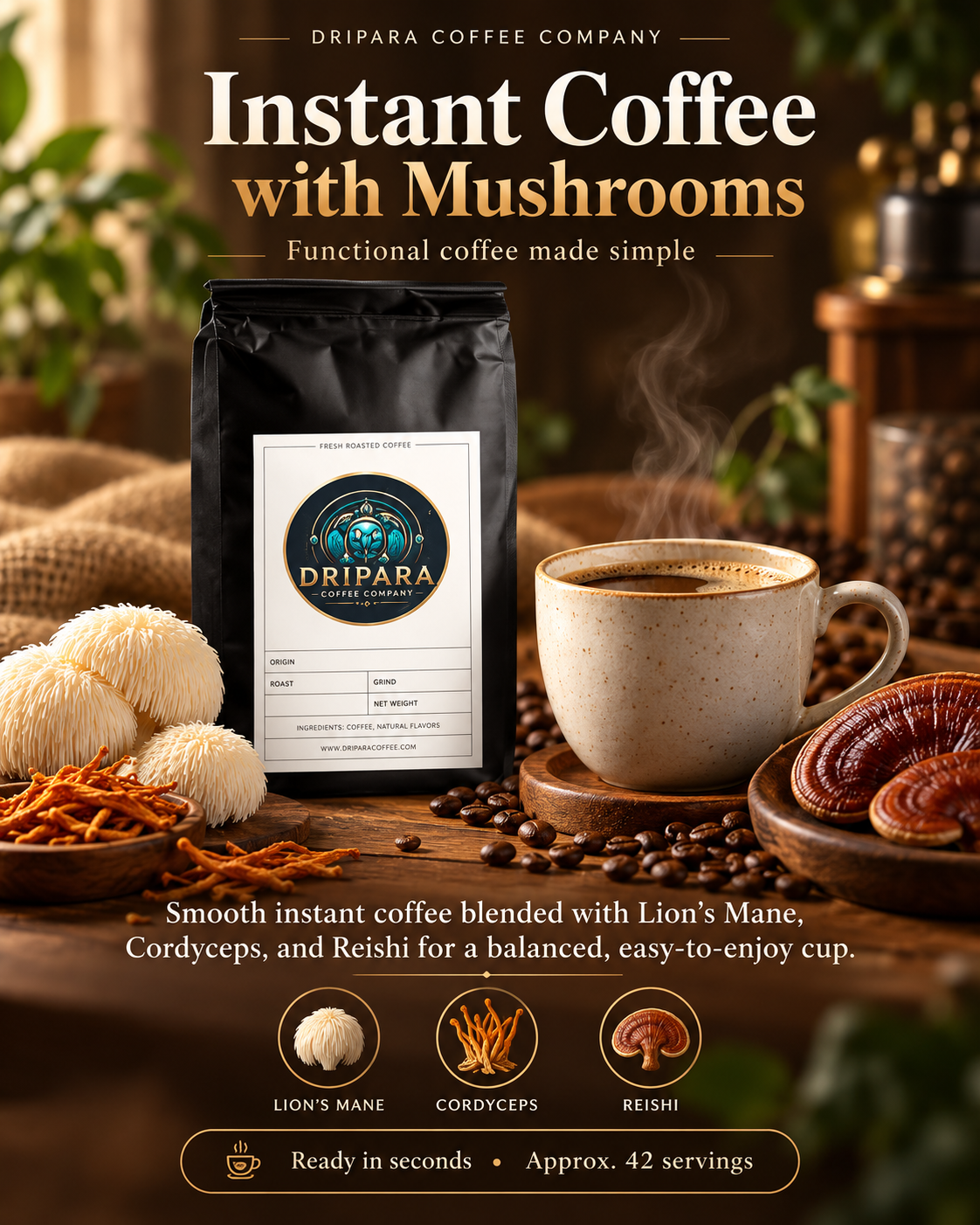 Instant Coffee with Mushrooms