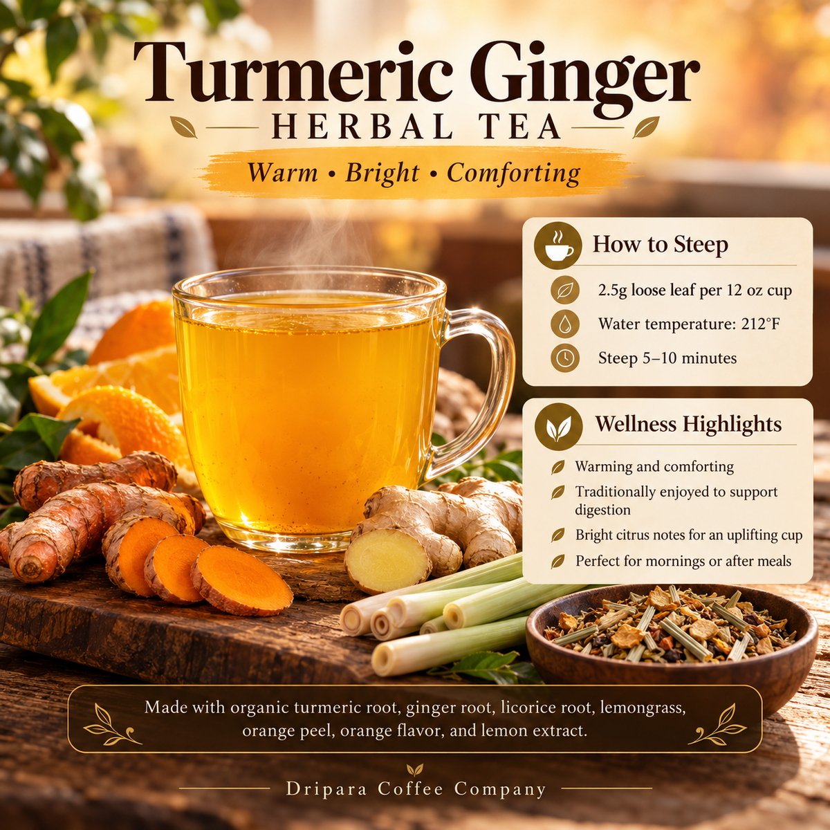 Turmeric Ginger Herbal Tea